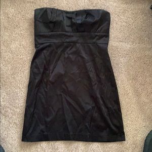 Silk mini strapless dress